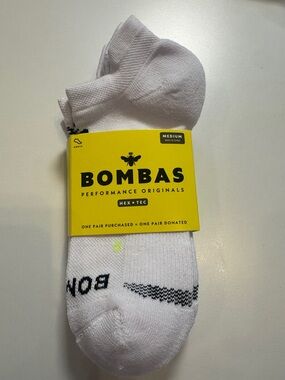 Bombas NWT Hex-Tec 3PR Unisex SZ: Medium Color:White